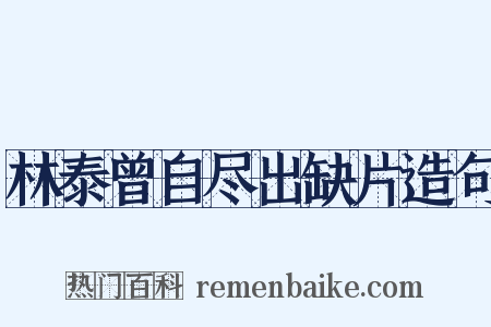 林泰曾自尽出缺片造句是什么意思的图片